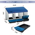 thumbnail image 2 of Heavy Duty 3-Compartment Metal Chicken Nesting Box – Removable Trays, Waterproof Roof, Non-Slip Base, Easy Egg Collection, Wall Mounting – Poultry Coops, Backyard, Farms – Blue, Three Grids, 2 of 8