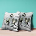 thumbnail image 4 of Amrita Sen Flying Birds Throw Pillow with Removable Cover in Olive Green Off-White 16x16, 4 of 5