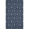 thumbnail image 5 of SAFAVIEH Dhurries Slater Geometric Runner Rug, Navy/Ivory, 2'6" x 12', 5 of 10
