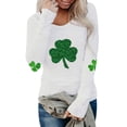 thumbnail image 2 of Women's 2026 Shirts St Patricks Day Irish Shirt Green Printed Long Sleeves Tunic Casual Tee Tops, 2 of 4
