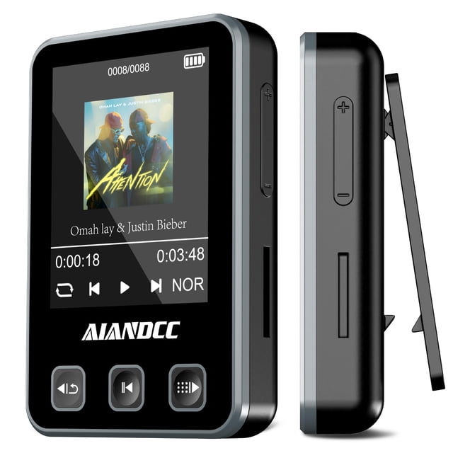 Reproductor MP3 Aiandcc Bluetooth 5.3 32 GB, pantalla de 1,77"