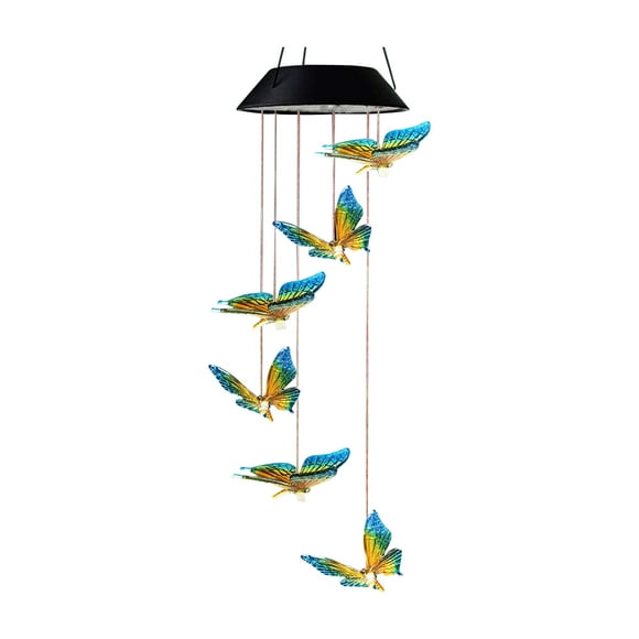 XZNGL Wind Chimes Wind Chimes Outdoor Colorful Color Changing Outdoor Waterproof Solar Wind Chime Lamp