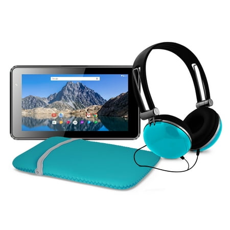 Ematic EGQ373TL 7" 16GB Tablet with Android 7.1 + Sleeve & Headphones