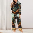 thumbnail image 2 of Fotbe Forest Meditating Gorilla Pattern Long Sleeve Pajama Set for Women,Sleepwear Set,2-piece Loungewear Set,Soft PJs Comfy Nightwear with Pockets -X-Large, 2 of 7