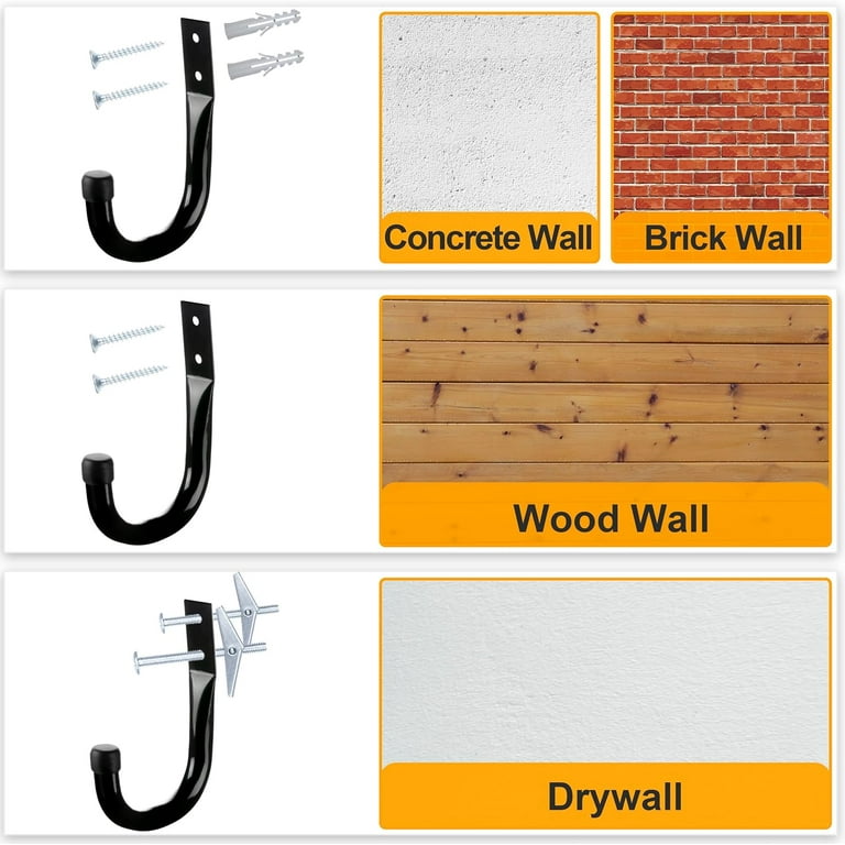 6Pcs Garage Storage Hooks Heavy Duty, Utility Hooks for Garage