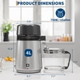 thumbnail image 2 of Water Distillers for Home Countertop, 1Gal/4L Stainless Steel Distilled Water Machine with Glass Container, 750W Desktop Drinking Purifier Filter Distilling Kit, 2 of 8