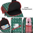 thumbnail image 4 of Sling Backpack,Green Christmas Tree and Snow Pattern Sling Bag with Water Bottle Holder,Waterproof Sling Bag for Men/Women with Headphone Jack for Hiking,Travel, 4 of 6