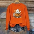 thumbnail image 2 of Fjofpr Sweatshirts for Women Halloween Sweatshirts for Women Ghost Women's Halloween Long-sleeved Crew Neck Pullover Printed Casual Fashion Top, 2 of 4