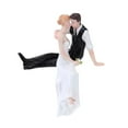 thumbnail image 4 of Rustic Cake Topper Funny Bride and Groom Figurine for Engagement Anniversary A, 4 of 8