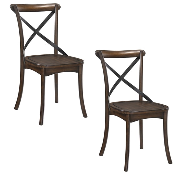 Set of 2 Modern Dining Chairs, Wood Dining Room Chairs, Dinner Chair, Stylish Kitchen Chairs with Back and Wood Legs (Oak)