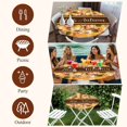 thumbnail image 7 of Orange Sunflower Pumpkins Round Tablecloth, Fitted Table Cover with Elastic for 55"-60" Round Tables, Yellow Plaid Pastoral Botanical Table Cloth Outdoor Indoor Dinning Party Waterproof Tablecloths, 7 of 7