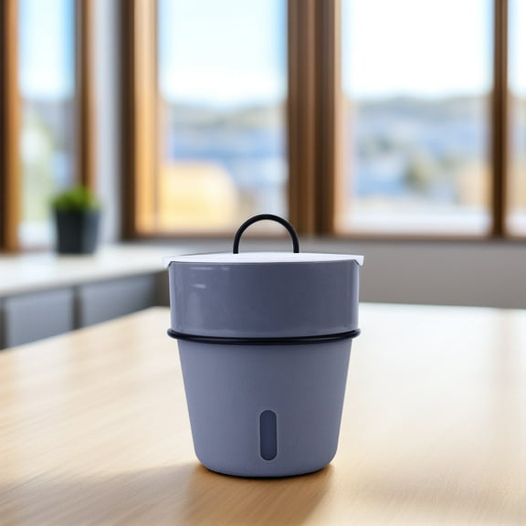 HEMOTON  Self Watering Planters for Indoor Plants Pot Clay Outdoor Grey