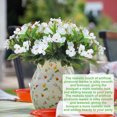 thumbnail image 3 of Topboutique Artificial Impatiens Bouquet Flower White Faux Flower Bouquet Silk Fake Impatiens Plants Flowers for Patio Lawn Garden Wedding Photo Decor(4 Pcs-White), 3 of 8