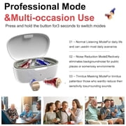 Hearing Aids for Seniors, Invisible Hearing Amplifiers with Noise Cancelling, Rechargeable Hearing Aids, Comfort In-ear Hearing Devices for Severe Hearing Loss Adults