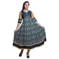thumbnail image 1 of Bimba Classic Printed Indian Kurtis Tunic Long Anarkali Dress For Women, 1 of 5