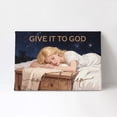 thumbnail image 2 of Inspirational Sleep Quote Wall Art Canvas - Give it to God and Go to Sleep, Positive Christian Decor for Bedroom Home Office, Ready to Hang, 2 of 8