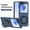 Blue, variant on ELEHOLD Case for Samsung Galaxy Z Flip 7, Shockproof Magnetic Phone Case with 360° Ring Kickstand,Gray