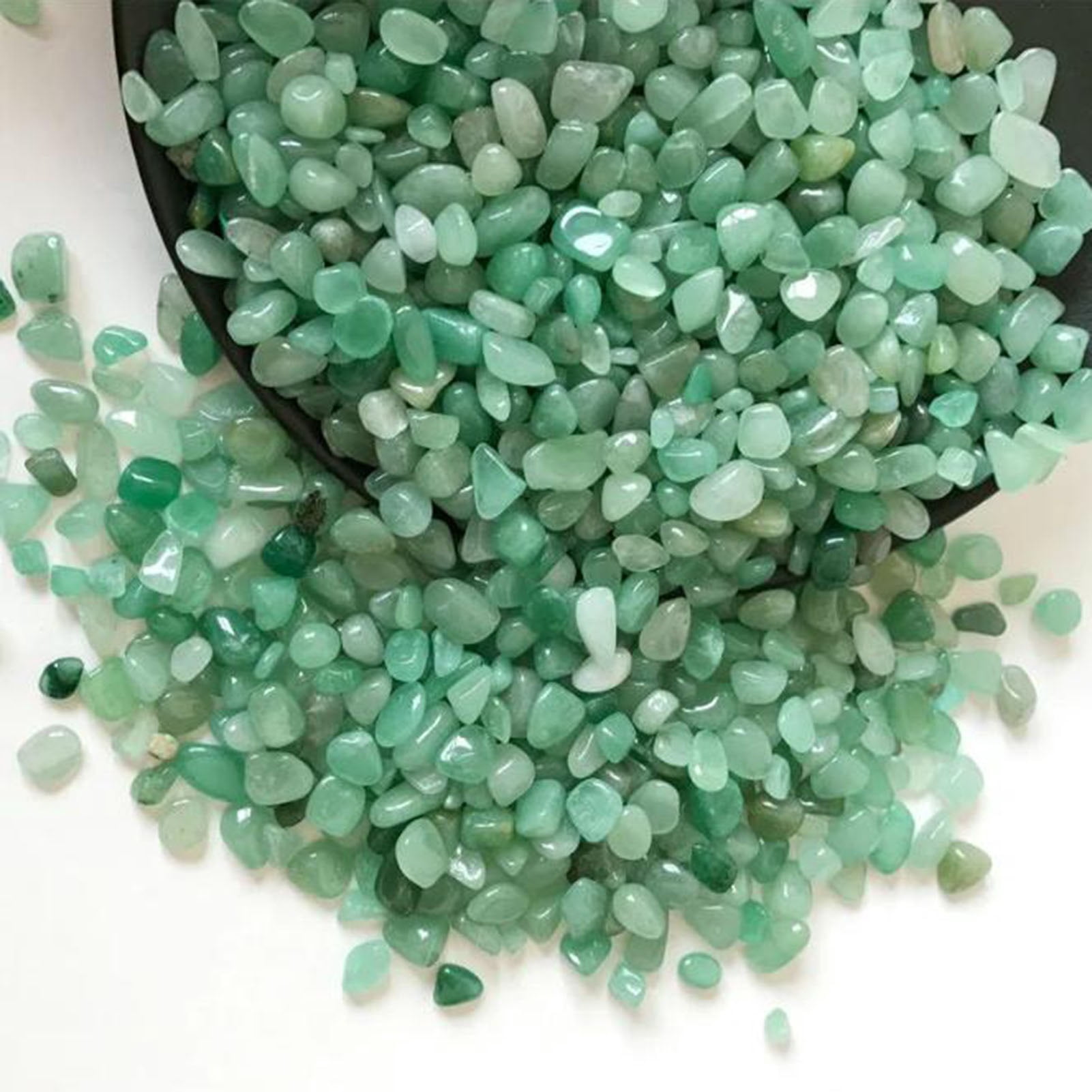 Green Natural Crystals Chips Stones,Gravel Stones for Ornamental Plants Aquarium Potted Plants Succulents Bonsai Terrarium Garden DIY