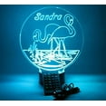 thumbnail image 5 of Flamingo Light Up Lamp LED Personalized Name Night Light Engraved Nautical Breeze Marine Table Lamp, Our Newest Feature - It's Wow, with Remote, 16 Color Options, Dimmer, Free Engraved, Great Gift, 5 of 10