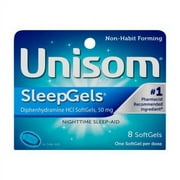 Unisom SleepGels Diphenhydramine HCl SoftGels 8 Ea, 6 Pack
