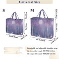 thumbnail image 2 of FORMRS Womens Corduroy Tote Bag Crossbody Shoulder Handbag with Pocket, Purple Forest, 2 of 7