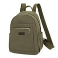 thumbnail image 1 of Fashion Neutral Solid Color Canvas Versatile Backpack Student Computer Bag, 1 of 5