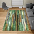 thumbnail image 2 of Wooden Print Turkish Area Rug, Brown Old Hardwood Floor Plank Grunge Lodge Garage Natural Rural Graphic, Carpet for Living Room Decor with Distressed Look, 5.2' X 7.6', Dimgray Khaki, by Ambesonne, 2 of 4