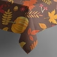 thumbnail image 5 of Fall Pumpkins Leaves Pattern Square Tablecloth,Waterproof Square Table Cover,Wipeable Spillproof Washable Table Cover for Home Kitchen Party Decor 52"x52"(132x132cm), 5 of 6