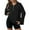 Black, variant on NMMUED Half Zip Pullover Women, Oversized Sweatshirt for Women, Pullover Sweatshirts for Women, Womens Sweatshirts No Hood, Athleisure Women, Black L
