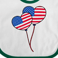 thumbnail image 4 of Inktastic American Flag Heart Balloons Boys or Girls Baby Bib, 4 of 4