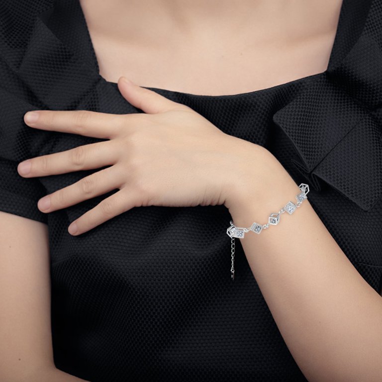 Adjustable Bracelet Jewelry Silver Womens Charm Bangle Bracelet Gift  Bracelets Silver