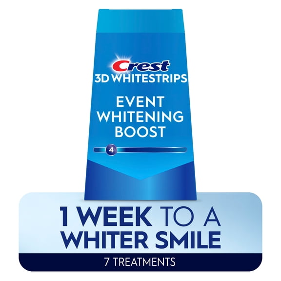 Crest 3DWhitestrips Event Teeth Whitening Kit, 7 Count