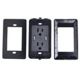 thumbnail image 5 of GREENCYCLE Dual USB Wall Outlet, Black Electric Wall Charger Power Outlet Panel Plate Dock Station Socket, Pack of 2, 5 of 6
