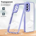 thumbnail image 2 of SaniMore for Samsung Galaxy A73 5G Case Slim Transparent [Not Yellowing Technology], Rugged PC & TPU Bumpers Built-in Detachable Lens Protector Shockproof Protective Cover, Purple, 2 of 7