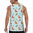 thumbnail image 3 of Gaeub Rabbit Is Eating Carrots Men's Athletic Tank Top, Workout Sleeveless Shirts, Running Tank Tops for Gym, Running, Training - Large, 3 of 9