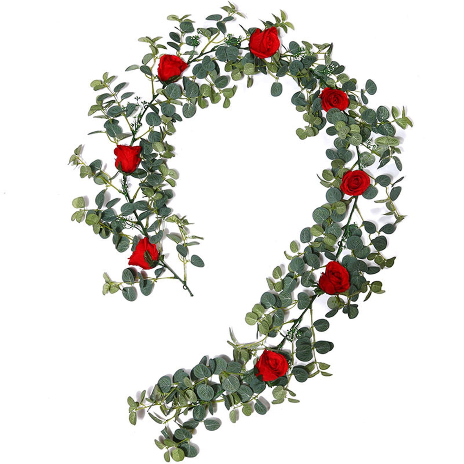 Visland Artificial Rose Vine Fake Flower Garland Decorations Hanging