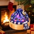 thumbnail image 3 of Glitter Acrylic Dumpling Squishies Ornament 2026 for Christmas Tree Decor, Cute Dumpling Christmas Hanging Xmas Tree Decor Gift for Family, 3 of 7