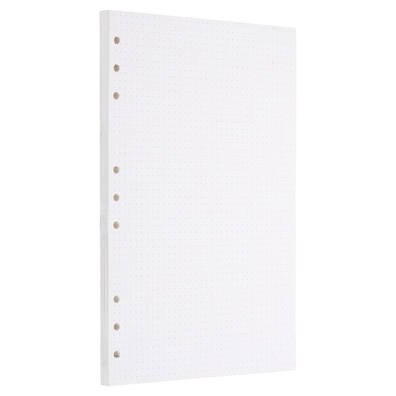 Uxcell B5 Dot Grid Paper 9-Ring Binder Loose Leaf Planner Filler Paper Planner Inserts, 80 Sheets/160 Pages, Lined