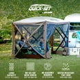 thumbnail image 4 of Clam Portable Outdoor Camping Canopy, Brown + Clam Quick Set Wind Panels, 4 of 12
