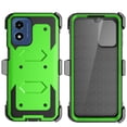 thumbnail image 4 of For Motorola Moto G Play 4G 2024 Case, Takfox Heavy Duty Rugged Defender Full Body Protection Phone Case Cover with Swivel Belt Clip Holster & Built in Screen Protector - Green, 4 of 7