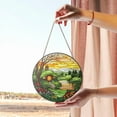 thumbnail image 4 of The Shire Stained Glass Suncatcher, Hobbit House Decor, Fantasy Stained Glass, Velaris Art, LOTR Inspired Gift, Whimsical Cottagecore Accent, 4 of 6