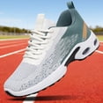 thumbnail image 3 of pwidon Men's Air Cushion Running Shoes Breathable Knit Athletic Sneakers Non Slip Walking Gym Workout Trainers Light Blue 39, 3 of 6