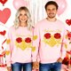 thumbnail image 1 of TaTaai Couple Crew Neck Printed Sweatshirt, Valentine's Day Gift Unisex Long-Sleeve Gift, 1 of 8