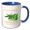 Blue/White, variant on 3drose, Washington Territory Insect the Green Darner Dragonfly, 11oz Two-tone Green Mug