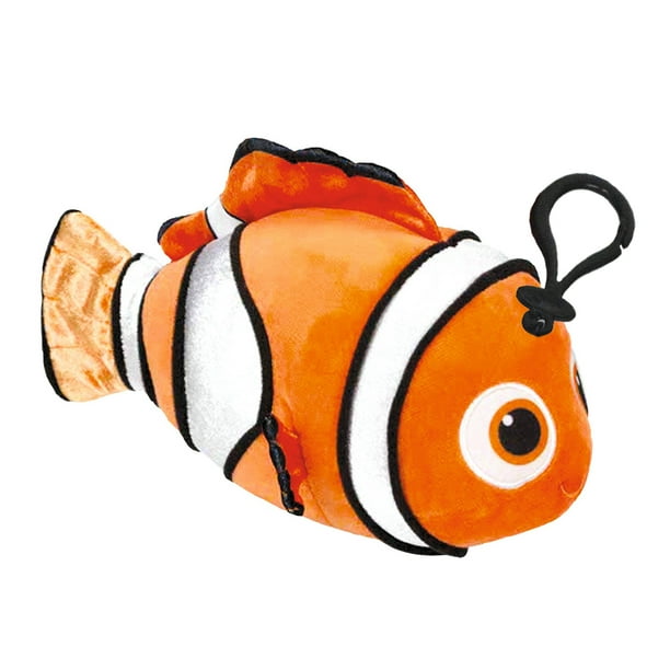 Cartoon Plush Coin Clip Toy Bag with Zipper for Backpacks Multiple