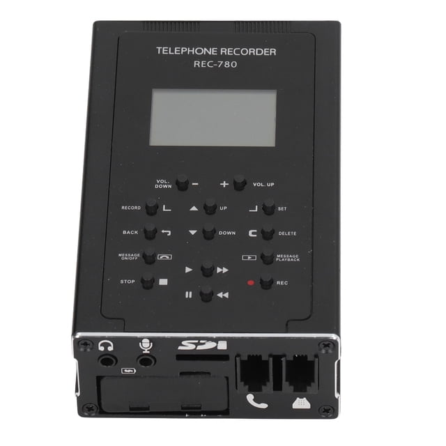 Telephone Recording Device, Time Date Display Automatic Manual Compatibility Landline Phone Call Recorder For Home Use US Plug,EU Plug