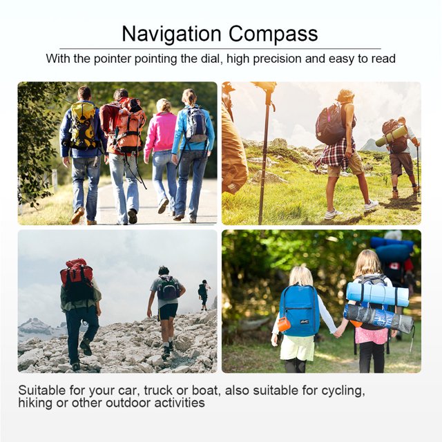 Dash Mount , Plastic Self-adhesive Compact Dashboard , Direction Pointing For Hiking Cycling