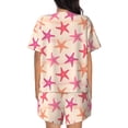 thumbnail image 3 of Bixox Women's Starfish Printed Pajama Set 2 Piece Lounge Set Top and Shorts Soft Pajamas, Shorts with Pockets, 3 of 7