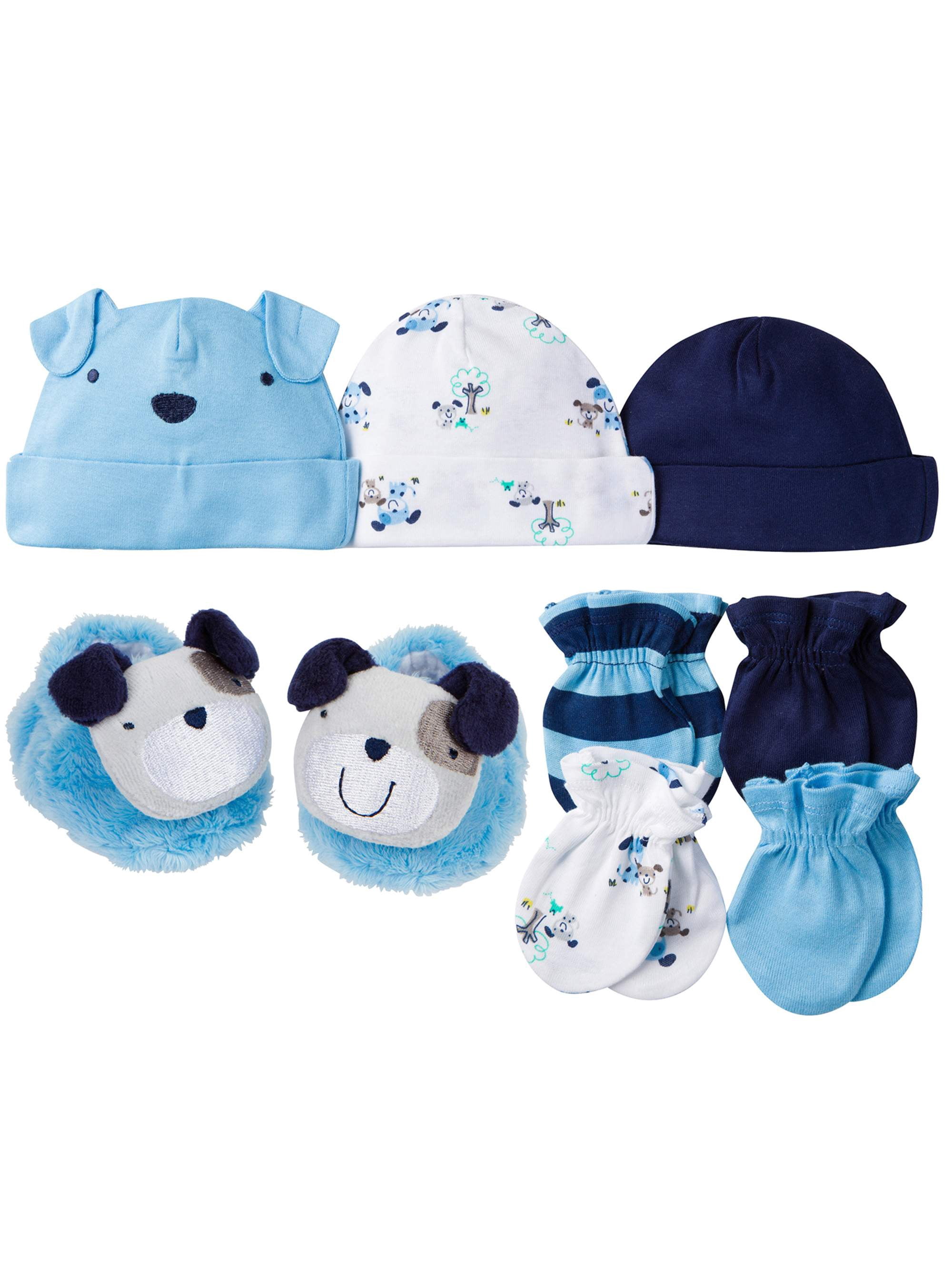 infant boy hat and mittens