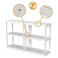 thumbnail image 4 of Ditangy 3 Shelf Knect-A-Shelf Solid Light Duty Storage Unit 12 x 24 x 33 Organizer for Home, Garage, Basement & Laundry, White, 4 of 8